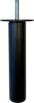 Ronde verstelbare zwarte meubelpoot 14,5 cm (M8)