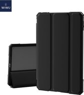 WiWu - Tablethoes geschikt voor iPad Air 10.9 2020/2022 - 10.9 Inch - Schokbestendige Tri-Fold Case met TPU frame - Alpha Smart Folio Case - Zwart