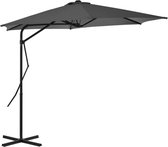Tuinparasol met stalen paal 300 cm antraciet