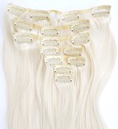 Clip in hairextensions 7 set straight blond - 60#