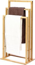 Handdoek rek bamboe hout 42 x 81,5 cm - Handdoek droogrekken - Badlaken droogrekken