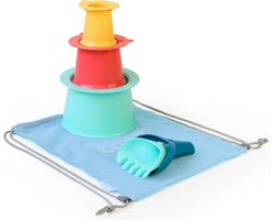 Quut strandset 3-delig: Alto (zandkasteelbouwer) + Raki (harkje + schepje) + rugzak