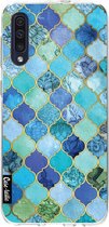 Casetastic Samsung Galaxy A50 (2019) Hoesje - Softcover Hoesje met Design - Aqua Moroccan Tiles Print