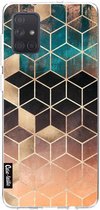 Casetastic Samsung Galaxy A71 (2020) Hoesje - Softcover Hoesje met Design - Ombre Dream Cubes Print