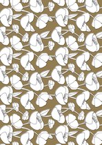 Cadeaupapier inpakpapier Bloemen Goud - Vellen: Plano: 50x70 - 500st - K601850/2 -50x70-500st.