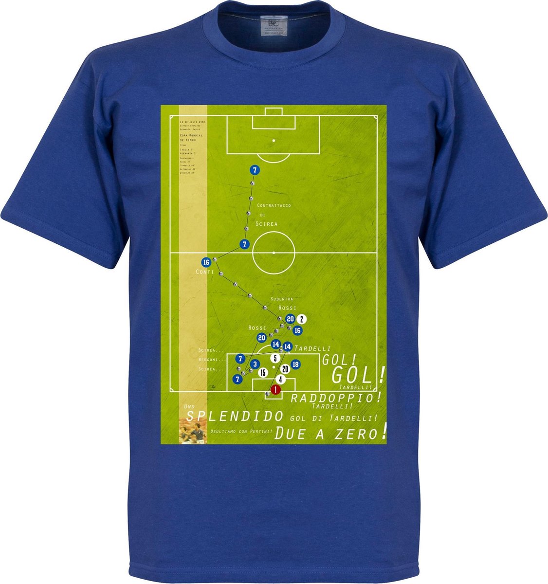 Pennarello Marco Tardelli 1982 Classic Goal T-Shirt - XL