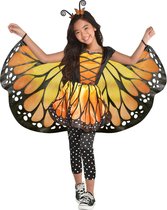 Amscan Kostuum Monarch Butterfly Geel/zwart 4-6 Jaar 4-delig