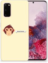 Geschikt voor Samsung Galaxy S20 Telefoonhoesje met Naam Monkey