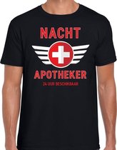 Nacht apotheker drugs verkleed t-shirt zwart voor heren L