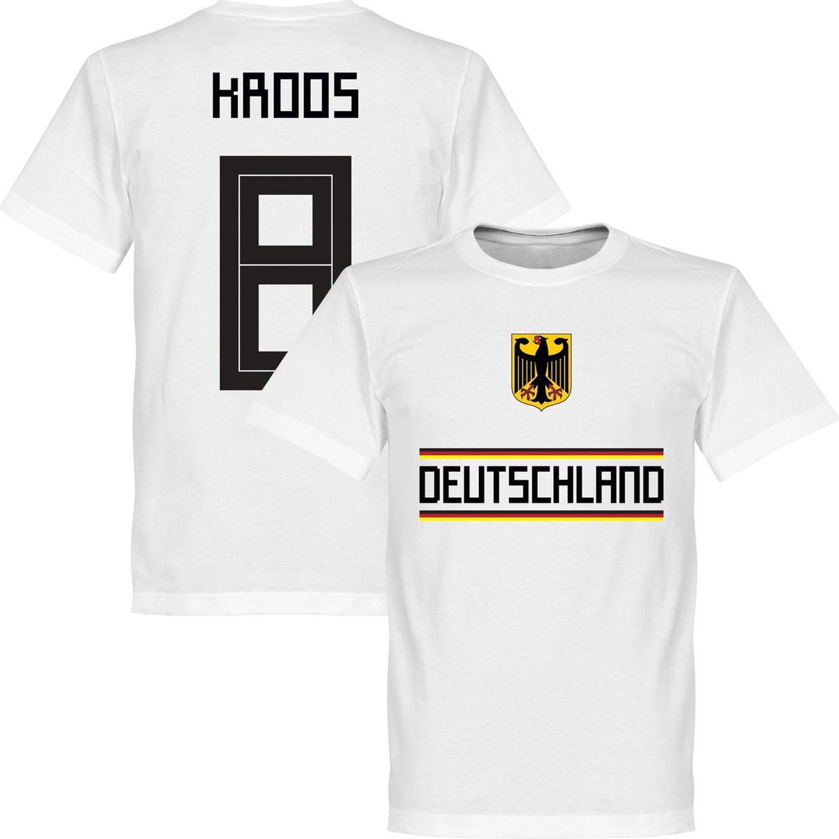 Duitsland Kroos 8 Team T-Shirt - Wit - XXXXL