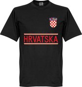 Kroatië Team T-Shirt - Zwart  - XL