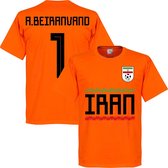 Iran A. Beiranvand 1 Team T-Shirt - Oranje - XL