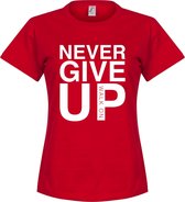 Never Give Up Liverpool T-Shirt - Rood - Dames - L