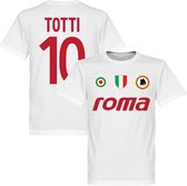 AS Roma Totti 10 Team T-Shirt - Wit - XS