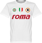 AS Roma Team T-Shirt - Wit - XXL