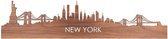 Skyline New York Notenhout - 100 cm - Woondecoratie design - Wanddecoratie - WoodWideCities
