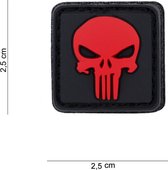 101 Inc Embleem 3D Pvc Punisher Rood  12025