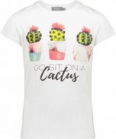 Geisha Meisjes t-shirts & polos Geisha  T-shirt cactus wit 140