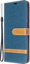 Denim Book Case - Samsung Galaxy S20 Plus Hoesje - Donkerblauw