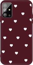 Samsung Galaxy S20 Hoesje - Hartjes TPU - Bordeaux