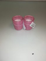 Kaarsen roze - 2 stuks