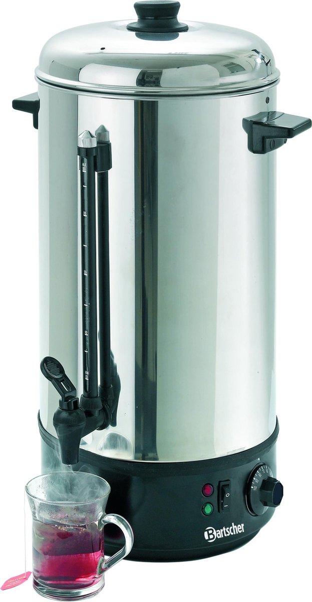 Bartscher Heetwater dispenser 10 Liter | Edelstaal/Kunststof | 50.5(h) x 21,3 Ø cm