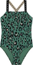 Shiwi Girls swimsuit luxe leopard - groen - 176