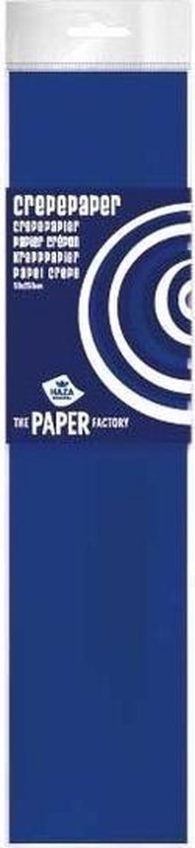 10x Crepe papier plat kobaltblauw 250 x 50 cm - Knutselen met papier - Knutselspullen