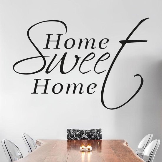 Muursticker "Home sweet home" voor de woonkamer