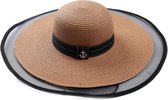 Hoed met Anker - Dames - Lengte 49 cm - Bruin