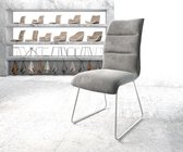 Stoel Xantus-Flex slipframe roestvij staal fluweel grijs