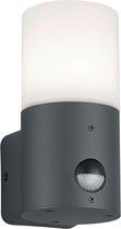 LED Tuinverlichting - Wandlamp - Trion Hosina - Bewegingssensor - E27 Fitting - Mat Zwart - Aluminium