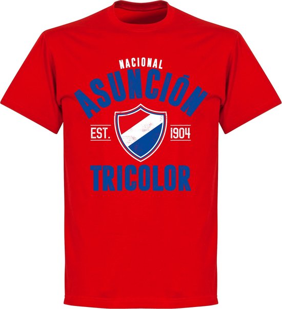 Club Nacional Asuncion Established T-Shirt - Rood - XL