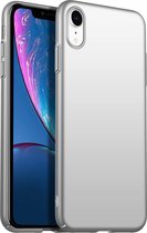 Ultra thin geschikt voor Apple iPhone Xr case - zilver + glazen screen protector