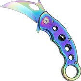 Haller Karambit Rainbow Zakmes - Inklapbaar Mes