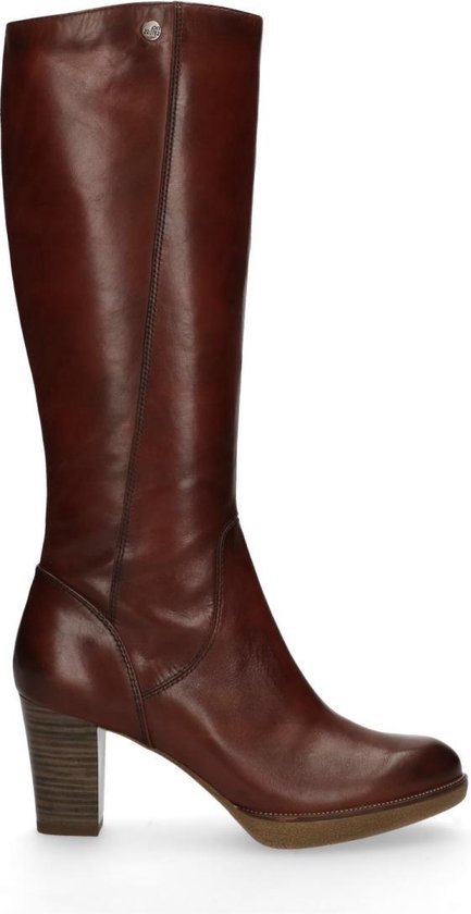 | No Stress Dames Cognac leren laarzen met hak No Stress cognac laarzen | Cognac laarzen, Laarzen, Schoenen