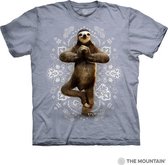 The Mountain Adult Unisex T-Shirt - Namaste Sloth - Blue