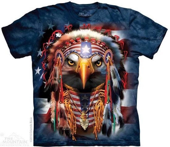 The Mountain T-shirt Native Patriot Eagle T-shirt unisexe S