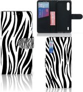 Etuis Portefeuille Compatible avec Cuir Flip Cover Fermeture magnétique pour Xiaomi Mi 9 Lite Coque Zèbre