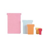 Nobo T-Kaart Maat 2, Papier, 170 g/m², 85 x 48,5 mm, Oranje (pak 100 stuks)