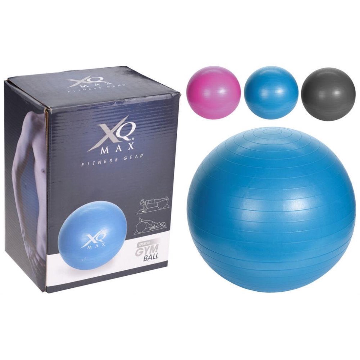 Ballon De Yoga Pilates A2ZWORLD - Balle De Fitness Gym - Diamètre 55cm Ou 65cm - Couleur Assortie - Pompe à Air Offerte