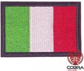 Vlag Italië Geborduurde Patch - 8 x 5 cm - Stofapplicatie