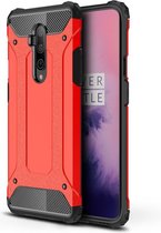 OnePlus 7T Pro Hoesje - Armor Hybrid - Rood