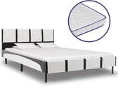 Bed met traagschuim matras kunstleer 120x200 cm