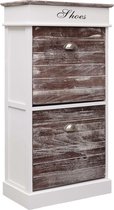 Schoenenkast 50x28x98 cm paulowniahout bruin