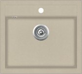 Gootsteen enkele bak graniet beige