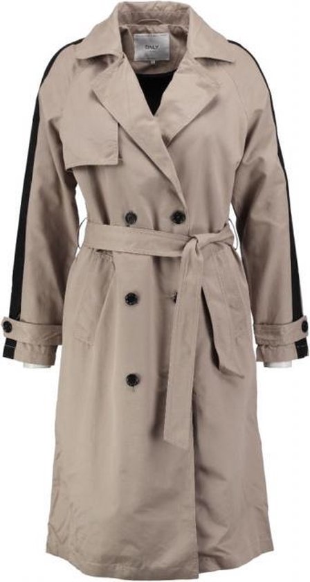 Only lange beige trenchcoat zomerjas - Maat M | bol.com