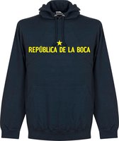 Republica De La Boca Slogan Hoodie - Navy - 3XL