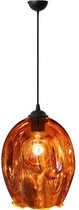 LED Hanglamp - Meteorum XL - Ovaal - Koper Glas - E27 - BES LED