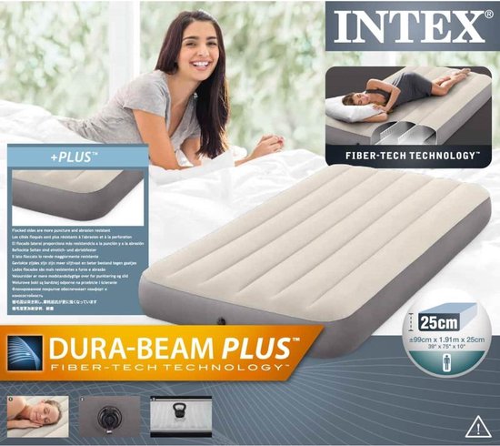 Intex Luchtbed Deluxe Single High 64707